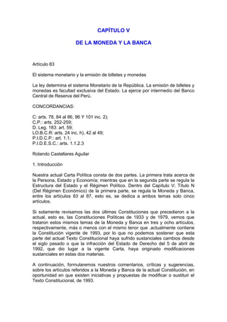 Constitución peruana comentada tomo i