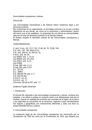 Constitución peruana comentada tomo i