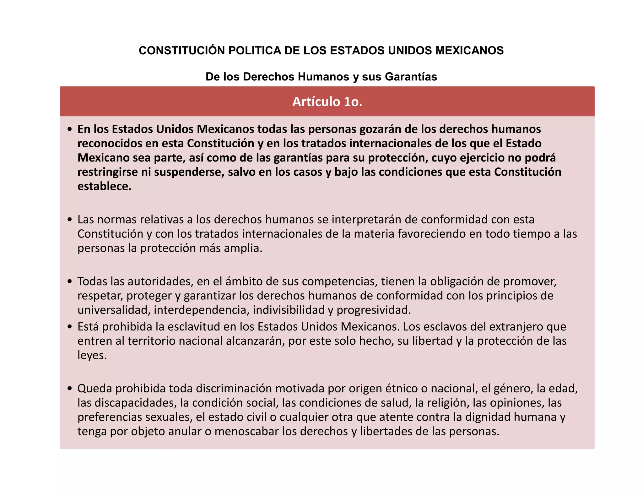 Constitución politica de los estados unidos mexicanos | DOCX