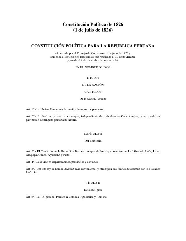 Constitución política de 1826