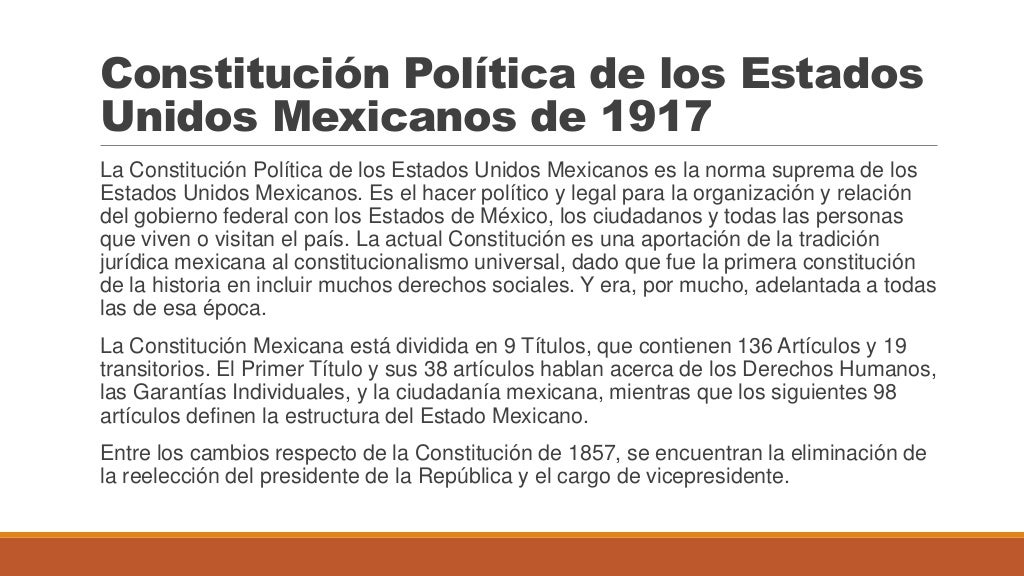 Constitución política de los estados unidos mexicanos de 1917