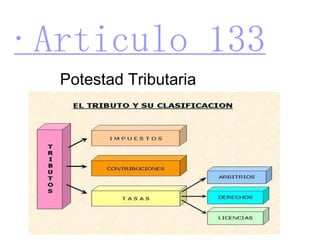 ·Articulo 133 Potestad Tributaria 