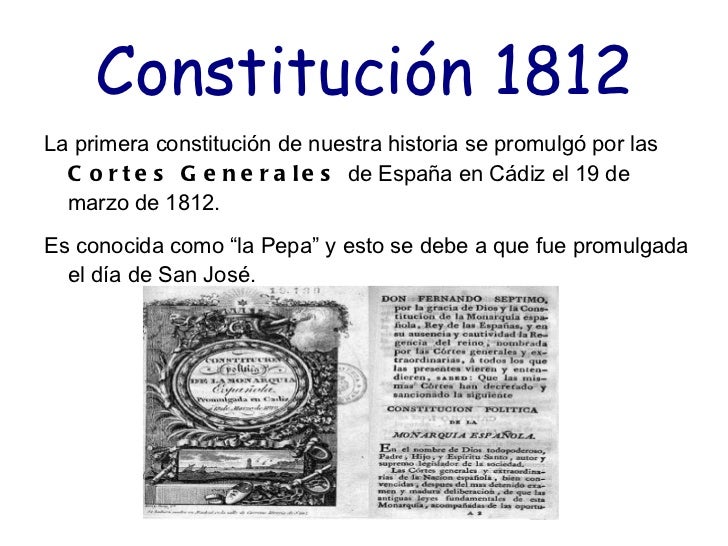 Constitucion 1812 Constitucion 1812