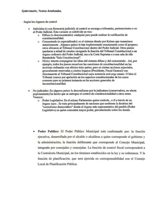Cybernautic, Textos Analizados. 
 