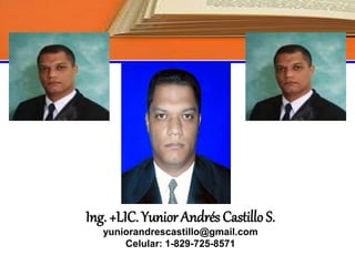 Ing. +LIC. Yunior Andrés Castillo S.
yuniorandrescastillo@gmail.com
Celular: 1-829-725-8571
 