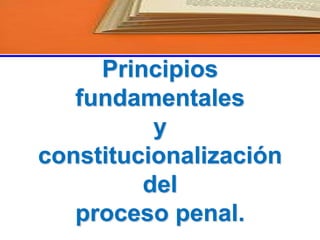 Principios
fundamentales
y
constitucionalización
del
proceso penal.
 