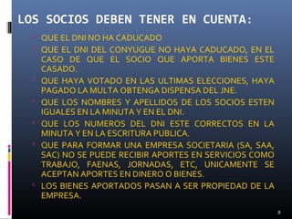 8
LOS SOCIOS DEBEN TENER EN CUENTA:
 QUE EL DNI NO HA CADUCADO
 QUE EL DNI DEL CONYUGUE NO HAYA CADUCADO, EN EL
CASO DE ...