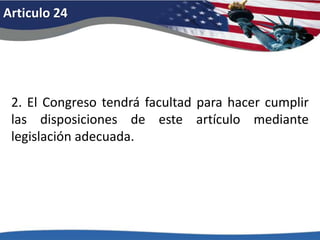 Articulo 201. El término del presidente y vicepresidente expirará al mediodía del vigésimo día de enero, y el de los senadores y representantes al mediodía del tercer día de enero, de los años en los cuales tal término hubiese expirado de no haberse ratificado esta enmienda; y entonces empezará el término de sus sucesores. 2. El Congreso se reunirá por lo menos una vez al año y tal sesión comenzará al mediodía del tercer día de enero, a menos que por ley se fije otra fecha. 