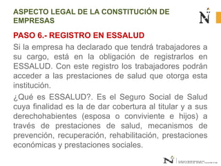 ASPECTO LEGAL DE LA CONSTITUCIÓN DE
EMPRESAS
PASO 7.- AUTORIZACIONES Y PERMISOS
ESPECIALES DE OTROS SECTORES
Son permisos ...