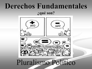 Derechos Fundamentales
¿qué son?
Pluralismo Político
 