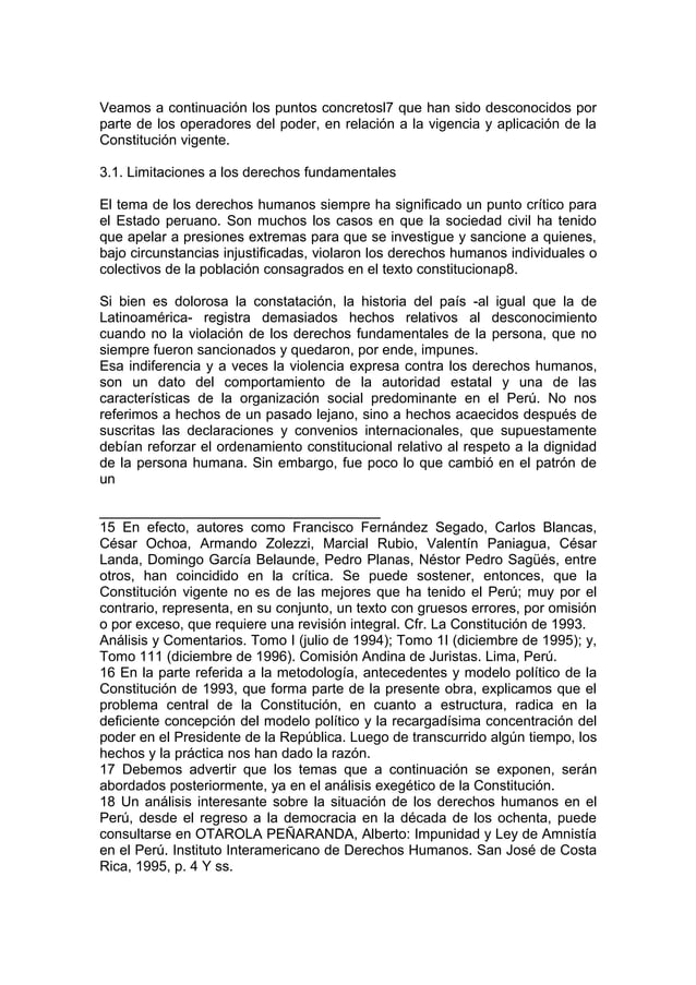 Constitucion peruana 1993 comentad edic. 1999 PDF