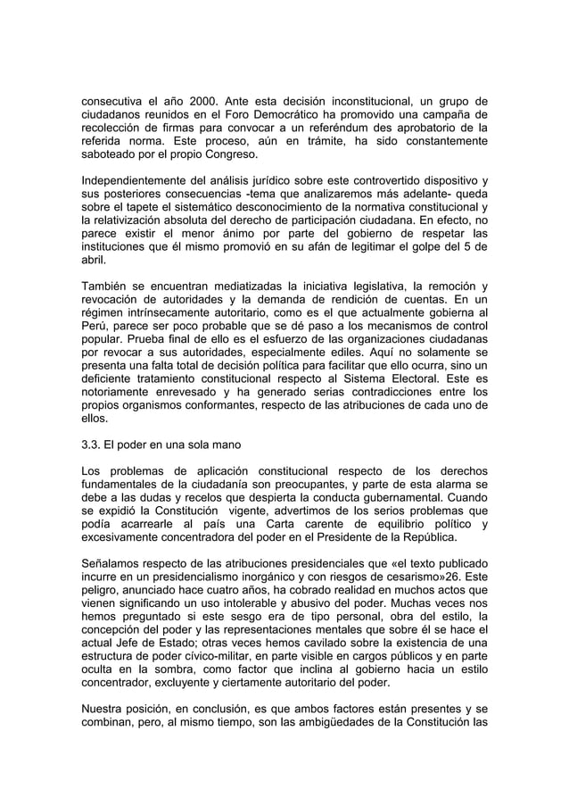 Constitucion peruana 1993 comentad edic. 1999 PDF