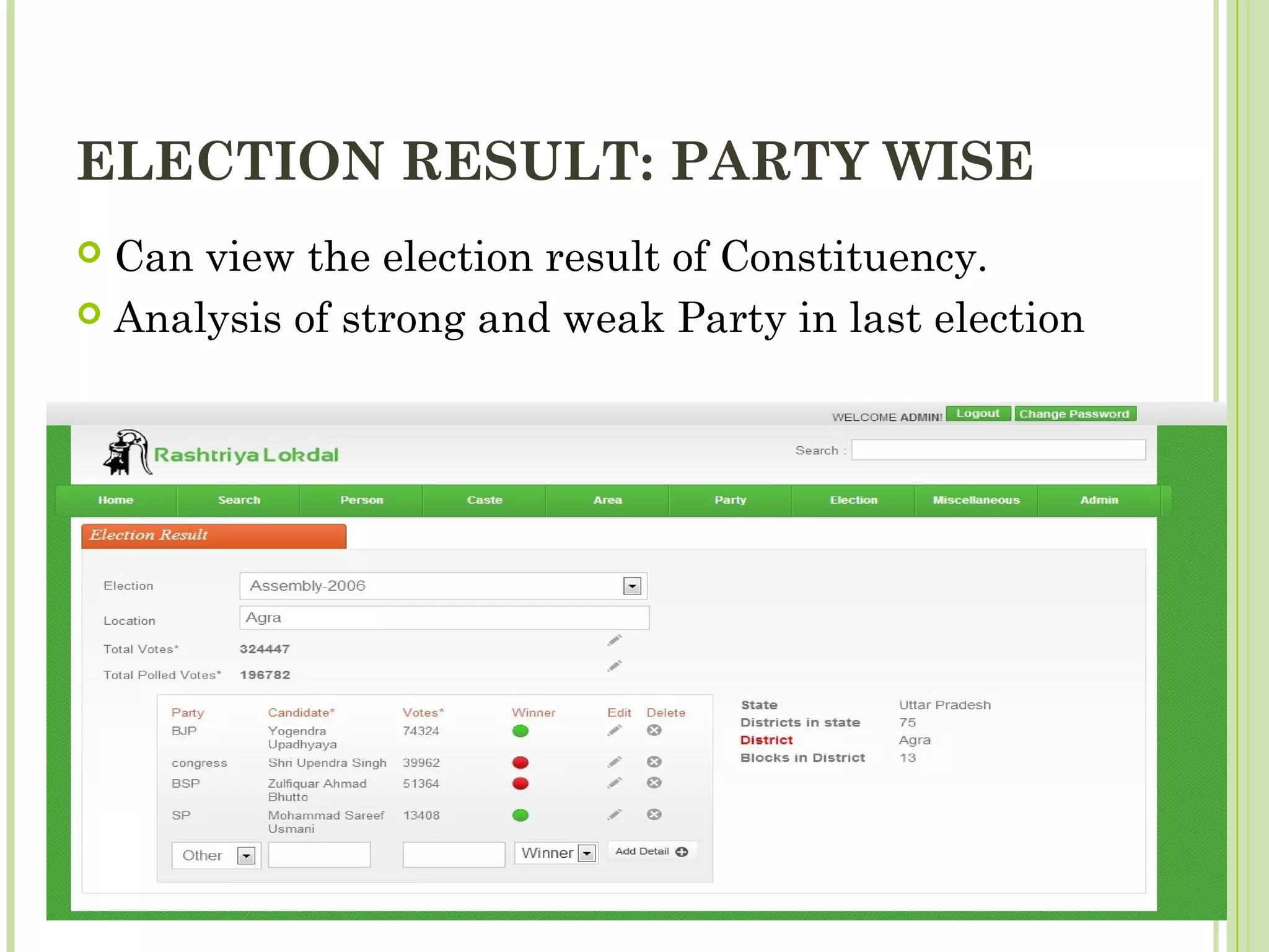 Election Constituency Management Software | PPT