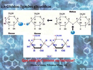2.1: Glícidos: oses ou monossacarídeosCompostos ternários