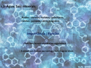 Ligam-se através de ligações de hidrogénio1.1: Água: propriedadesElevada coesão molecular