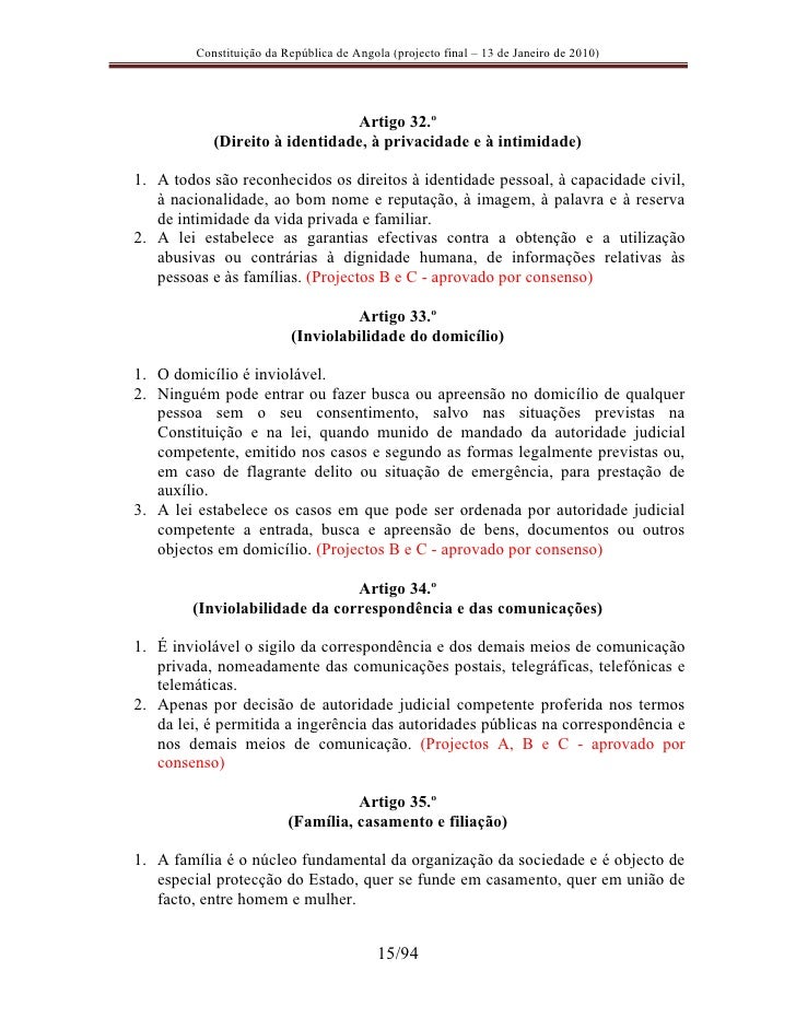 Artigo 15 da constituicao