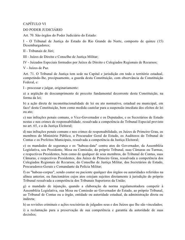 Constituição do Estado do Rio Grande do Norte Constituição do Estado do Rio Grande do Norte