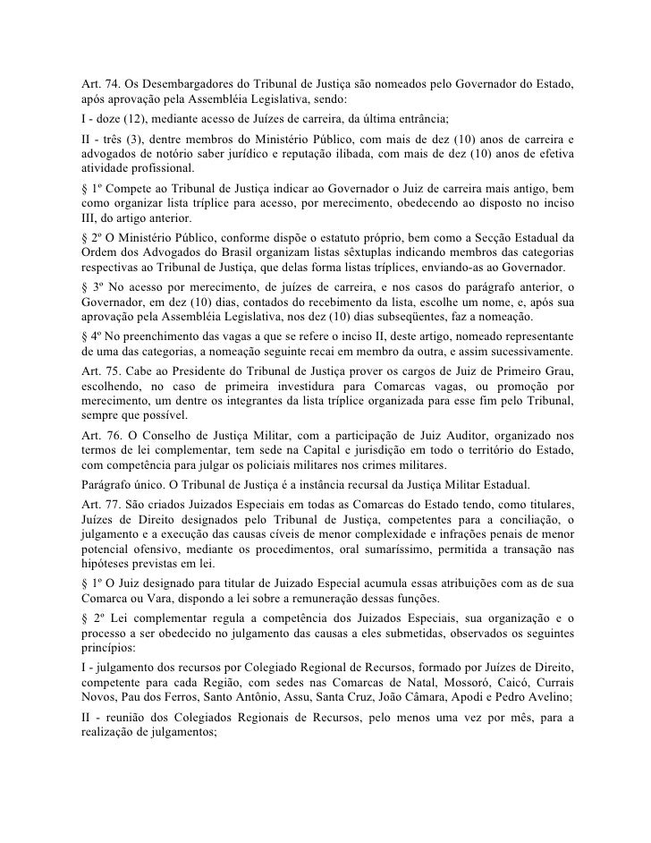 Constituição do Estado do Rio Grande do Norte Constituição do Estado do Rio Grande do Norte