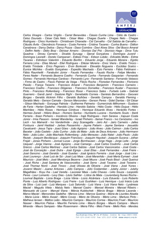 Carlos Vinagre - Carlos Virgílio - Carrel Benevides - Cássio Cunha Lima - Célio de Castro -
Celso Dourado - César Cals Neto - César Maia - Chagas Duarte - Chagas Neto - Chagas
Rodrigues - Chico Humberto - Christóvam Chiaradia - Cid Carvalho - Cid Sabóia de Carvalho -
Cláudio Ávila - Cleonâncio Fonseca - Costa Ferreira - Cristina Tavares - Cunha Bueno - Dálton
Canabrava - Darcy Deitos - Darcy Pozza - Daso Coimbra - Davi Alves Silva - Del Bosco Amaral
- Delfim Netto - Délio Braz - Denisar Arneiro - Dionisio Dal Prá - Dionísio Hage - Dirce Tutu
Quadros - Dirceu Carneiro - Divaldo Suruagy - Djenal Gonçalves - Domingos Juvenil -
Domingos Leonelli - Doreto Campanari - Edésio Frias - Edison Lobão - Edivaldo Motta - Edme
Tavares - Edmilson Valentim - Eduardo Bonfim - Eduardo Jorge - Eduardo Moreira - Egídio
Ferreira Lima - Elias Murad - Eliel Rodrigues - Eliézer Moreira - Enoc Vieira - Eraldo Tinoco -
Eraldo Trindade - Erico Pegoraro - Ervin Bonkoski - Etevaldo Nogueira - Euclides Scalco -
Eunice Michiles - Evaldo Gonçalves - Expedito Machado - Ézio Ferreira - Fábio Feldmann -
Fábio Raunheitti - Farabulini Júnior - Fausto Fernandes - Fausto Rocha - Felipe Mendes -
Feres Nader - Fernando Bezerra Coelho - Fernando Cunha - Fernando Gasparian - Fernando
Gomes - Fernando Henrique Cardoso - Fernando Lyra - Fernando Santana - Fernando Velasco
- Firmo de Castro - Flavio Palmier da Veiga - Flávio Rocha - Florestan Fernandes - Floriceno
Paixão - França Teixeira - Francisco Amaral - Francisco Benjamim - Francisco Carneiro -
Francisco Coelho - Francisco Diógenes - Francisco Dornelles - Francisco Kuster - Francisco
Pinto - Francisco Rollemberg - Francisco Rossi - Francisco Sales - Furtado Leite - Gabriel
Guerreiro - Gandi Jamil - Gastone Righi - Genebaldo Correia - Genésio Bernardino - Geovani
Borges - Geraldo Alckmin Filho - Geraldo Bulhões - Geraldo Campos - Geraldo Fleming -
Geraldo Melo - Gerson Camata - Gerson Marcondes - Gerson Peres - Gidel Dantas - Gil César
- Gilson Machado - Gonzaga Patriota - Guilherme Palmeira - Gumercindo Milhomem - Gustavo
de Faria - Harlan Gadelha - Haroldo Lima - Haroldo Sabóia - Hélio Costa - Hélio Duque - Hélio
Manhães - Hélio Rosas - Henrique Córdova - Henrique Eduardo Alves - Heráclito Fortes -
Hermes Zaneti - Hilário Braun - Homero Santos - Humberto Lucena - Humberto Souto - Iberê
Ferreira - Ibsen Pinheiro - Inocêncio Oliveira - Irajá Rodrigues - Iram Saraiva - Irapuan Costa
Júnior - Irma Passoni - Ismael Wanderley - Israel Pinheiro - Itamar Franco - Ivo Cersósimo - Ivo
Lech - Ivo Mainardi - Ivo Vanderlinde - Jacy Scanagatta - Jairo Azi - Jairo Carneiro - Jalles
Fontoura - Jamil Haddad - Jarbas Passarinho - Jayme Paliarin - Jayme Santana - Jesualdo
Cavalcanti - Jesus Tajra - Joaci Góes - João Agripino - João Alves - João Calmon - João Carlos
Bacelar - João Castelo - João Cunha - João da Mata - João de Deus Antunes - João Herrmann
Neto - João Lobo - João Machado Rollemberg - João Menezes - João Natal - João Paulo - João
Rezek - Joaquim Bevilácqua - Joaquim Francisco - Joaquim Hayckel - Joaquim Sucena - Jofran
Frejat - Jonas Pinheiro - Jonival Lucas - Jorge Bornhausen - Jorge Hage - Jorge Leite - Jorge
Uequed - Jorge Vianna - José Agripino - José Camargo - José Carlos Coutinho - José Carlos
Grecco - José Carlos Martinez - José Carlos Sabóia - José Carlos Vasconcelos - José Costa -
José da Conceição - José Dutra - José Egreja - José Elias - José Fernandes - José Freire -
José Genoíno - José Geraldo - José Guedes - José Ignácio Ferreira - José Jorge - José Lins -
José Lourenço - José Luiz de Sá - José Luiz Maia - José Maranhão - José Maria Eymael - José
Maurício - José Melo - José Mendonça Bezerra - José Moura - José Paulo Bisol - José Queiroz
- José Richa - José Santana de Vasconcellos - José Serra - José Tavares - José Teixeira -
José Thomaz Nonô - José Tinoco - José Ulísses de Oliveira - José Viana - José Yunes -
Jovanni Masini - Juarez Antunes - Júlio Campos - Júlio Costamilan - Jutahy Júnior - Jutahy
Magalhães - Koyu Iha - Lael Varella - Lavoisier Maia - Leite Chaves - Lélio Souza - Leopoldo
Peres - Leur Lomanto - Levy Dias - Lézio Sathler - Lídice da Mata - Louremberg Nunes Rocha -
Lourival Baptista - Lúcia Braga - Lúcia Vânia - Lúcio Alcântara - Luís Eduardo - Luís Roberto
Ponte - Luiz Alberto Rodrigues - Luiz Freire - Luiz Gushiken - Luiz Henrique - Luiz Inácio Lula
da Silva - Luiz Leal - Luiz Marques - Luiz Salomão - Luiz Viana - Luiz Viana Neto - Lysâneas
Maciel - Maguito Vilela - Maluly Neto - Manoel Castro - Manoel Moreira - Manoel Ribeiro -
Mansueto de Lavor - Manuel Viana - Márcia Kubitschek - Márcio Braga - Márcio Lacerda -
Marco Maciel - Marcondes Gadelha - Marcos Lima - Marcos Queiroz - Maria de Lourdes Abadia
- Maria Lúcia - Mário Assad - Mário Covas - Mário de Oliveira - Mário Lima - Marluce Pinto -
Matheus Iensen - Mattos Leão - Maurício Campos - Maurício Correa - Maurício Fruet - Maurício
Nasser - Maurício Pádua - Maurílio Ferreira Lima - Mauro Borges - Mauro Campos - Mauro
Miranda - Mauro Sampaio - Max Rosenmann - Meira Filho - Melo Freire - Mello Reis - Mendes
 