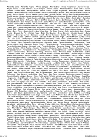 Alexandre Costa - Alexandre Puzyna - Alfredo Campos - Almir Gabriel - Aloisio Vasconcelos - Aloysio Chaves -
Aloysio Teixeira - Aluizio Bezerra - Aluízio Campos - Álvaro Antônio - Álvaro Pacheco - Álvaro Valle - Alysson
Paulinelli - Amaral Netto - Amaury Müller - Amilcar Moreira - Ângelo Magalhães - Anna Maria Rattes - Annibal
Barcellos - Antero de Barros - Antônio Câmara - Antônio Carlos Franco - Antonio Carlos Mendes Thame - Antônio de
Jesus - Antonio Ferreira - Antonio Gaspar - Antonio Mariz - Antonio Perosa - Antônio Salim Curiati - Antonio Ueno -
Arnaldo Martins - Arnaldo Moraes - Arnaldo Prieto - Arnold Fioravante - Arolde de Oliveira - Artenir Werner - Artur da
Távola - Asdrubal Bentes - Assis Canuto - Átila Lira - Augusto Carvalho - Áureo Mello - Basílio Villani - Benedicto
Monteiro - Benito Gama - Beth Azize - Bezerra de Melo - Bocayuva Cunha - Bonifácio de Andrada - Bosco França -
Brandão Monteiro - Caio Pompeu - Carlos Alberto - Carlos Alberto Caó - Carlos Benevides - Carlos Cardinal - Carlos
Chiarelli - Carlos Cotta - Carlos De’Carli - Carlos Mosconi - Carlos Sant’Anna - Carlos Vinagre - Carlos Virgílio - Carrel
Benevides - Cássio Cunha Lima - Célio de Castro - Celso Dourado - César Cals Neto - César Maia - Chagas Duarte -
Chagas Neto - Chagas Rodrigues - Chico Humberto - Christóvam Chiaradia - Cid Carvalho - Cid Sabóia de Carvalho -
Cláudio Ávila - Cleonâncio Fonseca - Costa Ferreira - Cristina Tavares - Cunha Bueno - Dálton Canabrava - Darcy
Deitos - Darcy Pozza - Daso Coimbra - Davi Alves Silva - Del Bosco Amaral - Delfim Netto - Délio Braz - Denisar
Arneiro - Dionisio Dal Prá - Dionísio Hage - Dirce Tutu Quadros - Dirceu Carneiro - Divaldo Suruagy - Djenal
Gonçalves - Domingos Juvenil - Domingos Leonelli - Doreto Campanari - Edésio Frias - Edison Lobão - Edivaldo
Motta - Edme Tavares - Edmilson Valentim - Eduardo Bonfim - Eduardo Jorge - Eduardo Moreira - Egídio Ferreira
Lima - Elias Murad - Eliel Rodrigues - Eliézer Moreira - Enoc Vieira - Eraldo Tinoco - Eraldo Trindade - Erico Pegoraro
- Ervin Bonkoski - Etevaldo Nogueira - Euclides Scalco - Eunice Michiles - Evaldo Gonçalves - Expedito Machado -
Ézio Ferreira - Fábio Feldmann - Fábio Raunheitti - Farabulini Júnior - Fausto Fernandes - Fausto Rocha - Felipe
Mendes - Feres Nader - Fernando Bezerra Coelho - Fernando Cunha - Fernando Gasparian - Fernando Gomes -
Fernando Henrique Cardoso - Fernando Lyra - Fernando Santana - Fernando Velasco - Firmo de Castro - Flavio
Palmier da Veiga - Flávio Rocha - Florestan Fernandes - Floriceno Paixão - França Teixeira - Francisco Amaral -
Francisco Benjamim - Francisco Carneiro - Francisco Coelho - Francisco Diógenes - Francisco Dornelles - Francisco
Küster - Francisco Pinto - Francisco Rollemberg - Francisco Rossi - Francisco Sales - Furtado Leite - Gabriel
Guerreiro - Gandi Jamil - Gastone Righi - Genebaldo Correia - Genésio Bernardino - Geovani Borges - Geraldo
Alckmin Filho - Geraldo Bulhões - Geraldo Campos - Geraldo Fleming - Geraldo Melo - Gerson Camata - Gerson
Marcondes - Gerson Peres - Gidel Dantas - Gil César - Gilson Machado - Gonzaga Patriota - Guilherme Palmeira -
Gumercindo Milhomem - Gustavo de Faria - Harlan Gadelha - Haroldo Lima - Haroldo Sabóia - Hélio Costa - Hélio
Duque - Hélio Manhães - Hélio Rosas - Henrique Córdova - Henrique Eduardo Alves - Heráclito Fortes - Hermes
Zaneti - Hilário Braun - Homero Santos - Humberto Lucena - Humberto Souto - Iberê Ferreira - Ibsen Pinheiro -
Inocêncio Oliveira - Irajá Rodrigues - Iram Saraiva - Irapuan Costa Júnior - Irma Passoni - Ismael Wanderley - Israel
Pinheiro - Itamar Franco - Ivo Cersósimo - Ivo Lech - Ivo Mainardi - Ivo Vanderlinde - Jacy Scanagatta - Jairo Azi -
Jairo Carneiro - Jalles Fontoura - Jamil Haddad - Jarbas Passarinho - Jayme Paliarin - Jayme Santana - Jesualdo
Cavalcanti - Jesus Tajra - Joaci Góes - João Agripino - João Alves - João Calmon - João Carlos Bacelar - João
Castelo - João Cunha - João da Mata - João de Deus Antunes - João Herrmann Neto - João Lobo - João Machado
Rollemberg - João Menezes - João Natal - João Paulo - João Rezek - Joaquim Bevilácqua - Joaquim Francisco -
Joaquim Hayckel - Joaquim Sucena - Jofran Frejat - Jonas Pinheiro - Jonival Lucas - Jorge Bornhausen - Jorge Hage
- Jorge Leite - Jorge Uequed - Jorge Vianna - José Agripino - José Camargo - José Carlos Coutinho - José Carlos
Grecco - José Carlos Martinez - José Carlos Sabóia - José Carlos Vasconcelos - José Costa - José da Conceição -
José Dutra - José Egreja - José Elias - José Fernandes - José Freire - José Genoíno - José Geraldo - José Guedes -
José Ignácio Ferreira - José Jorge - José Lins - José Lourenço - José Luiz de Sá - José Luiz Maia - José Maranhão -
José Maria Eymael - José Maurício - José Melo - José Mendonça Bezerra - José Moura - José Paulo Bisol - José
Queiroz - José Richa - José Santana de Vasconcellos - José Serra - José Tavares - José Teixeira - José Thomaz
Nonô - José Tinoco - José Ulísses de Oliveira - José Viana - José Yunes - Jovanni Masini - Juarez Antunes - Júlio
Campos - Júlio Costamilan - Jutahy Júnior - Jutahy Magalhães - Koyu Iha - Lael Varella - Lavoisier Maia - Leite
Chaves - Lélio Souza - Leopoldo Peres - Leur Lomanto - Levy Dias - Lézio Sathler - Lídice da Mata - Louremberg
Nunes Rocha - Lourival Baptista - Lúcia Braga - Lúcia Vânia - Lúcio Alcântara - Luís Eduardo - Luís Roberto Ponte -
Luiz Alberto Rodrigues - Luiz Freire - Luiz Gushiken - Luiz Henrique - Luiz Inácio Lula da Silva - Luiz Leal - Luiz
Marques - Luiz Salomão - Luiz Viana - Luiz Viana Neto - Lysâneas Maciel - Maguito Vilela - Maluly Neto - Manoel
Castro - Manoel Moreira - Manoel Ribeiro - Mansueto de Lavor - Manuel Viana - Márcia Kubitschek - Márcio Braga -
Márcio Lacerda - Marco Maciel - Marcondes Gadelha - Marcos Lima - Marcos Queiroz - Maria de Lourdes Abadia -
Maria Lúcia - Mário Assad - Mário Covas - Mário de Oliveira - Mário Lima - Marluce Pinto - Matheus Iensen - Mattos
Leão - Maurício Campos - Maurício Correa - Maurício Fruet - Maurício Nasser - Maurício Pádua - Maurílio Ferreira
Lima - Mauro Borges - Mauro Campos - Mauro Miranda - Mauro Sampaio - Max Rosenmann - Meira Filho - Melo
Freire - Mello Reis - Mendes Botelho - Mendes Canale - Mendes Ribeiro - Messias Góis - Messias Soares - Michel
Temer - Milton Barbosa - Milton Lima - Milton Reis - Miraldo Gomes - Miro Teixeira - Moema São Thiago - Moysés
Pimentel - Mozarildo Cavalcanti - Mussa Demes - Myrian Portella - Nabor Júnior - Naphtali Alves de Souza - Narciso
Mendes - Nelson Aguiar - Nelson Carneiro - Nelson Jobim - Nelson Sabrá - Nelson Seixas - Nelson Wedekin - Nelton
Friedrich - Nestor Duarte - Ney Maranhão - Nilso Sguarezi - Nilson Gibson - Nion Albernaz - Noel de Carvalho - Nyder
Barbosa - Octávio Elísio - Odacir Soares - Olavo Pires - Olívio Dutra - Onofre Corrêa - Orlando Bezerra - Orlando
Pacheco - Oscar Corrêa - Osmar Leitão - Osmir Lima - Osmundo Rebouças - Osvaldo Bender - Osvaldo Coelho -
Osvaldo Macedo - Osvaldo Sobrinho - Oswaldo Almeida - Oswaldo Trevisan - Ottomar Pinto - Paes de Andrade -
Paes Landim - Paulo Delgado - Paulo Macarini - Paulo Marques - Paulo Mincarone - Paulo Paim - Paulo Pimentel -
Paulo Ramos - Paulo Roberto - Paulo Roberto Cunha - Paulo Silva - Paulo Zarzur - Pedro Canedo - Pedro Ceolin -
Percival Muniz - Pimenta da Veiga - Plínio Arruda Sampaio - Plínio Martins - Pompeu de Sousa - Rachid Saldanha
Constituição https://www.planalto.gov.br/ccivil_03/constituicao/constituicao.htm
180 of 181 23/04/2023, 19:56
 