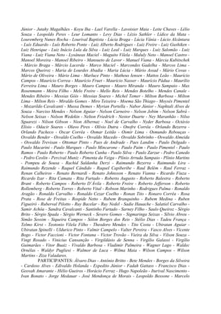 Júnior - Jutahy Magalhães - Koyu Iha - Lael Varella - Lavoisier Maia - Leite Chaves - Lélio
Souza - Leopoldo Peres - Leur Lomanto - Levy Dias - Lézio Sathler - Lídice da Mata -
Louremberg Nunes Rocha - Lourival Baptista - Lúcia Braga - Lúcia Vânia - Lúcio Alcântara
- Luís Eduardo - Luís Roberto Ponte - Luiz Alberto Rodrigues - Luiz Freire - Luiz Gushiken -
Luiz Henrique - Luiz Inácio Lula da Silva - Luiz Leal - Luiz Marques - Luiz Salomão - Luiz
Viana - Luiz Viana Neto - Lysâneas Maciel - Maguito Vilela - Maluly Neto - Manoel Castro -
Manoel Moreira - Manoel Ribeiro - Mansueto de Lavor - Manuel Viana - Márcia Kubitschek
- Márcio Braga - Márcio Lacerda - Marco Maciel - Marcondes Gadelha - Marcos Lima -
Marcos Queiroz - Maria de Lourdes Abadia - Maria Lúcia - Mário Assad - Mário Covas -
Mário de Oliveira - Mário Lima - Marluce Pinto - Matheus Iensen - Mattos Leão - Maurício
Campos - Maurício Correa - Maurício Fruet - Maurício Nasser - Maurício Pádua - Maurílio
Ferreira Lima - Mauro Borges - Mauro Campos - Mauro Miranda - Mauro Sampaio - Max
Rosenmann - Meira Filho - Melo Freire - Mello Reis - Mendes Botelho - Mendes Canale -
Mendes Ribeiro - Messias Góis - Messias Soares - Michel Temer - Milton Barbosa - Milton
Lima - Milton Reis - Miraldo Gomes - Miro Teixeira - Moema São Thiago - Moysés Pimentel
- Mozarildo Cavalcanti - Mussa Demes - Myrian Portella - Nabor Júnior - Naphtali Alves de
Souza - Narciso Mendes - Nelson Aguiar - Nelson Carneiro - Nelson Jobim - Nelson Sabrá -
Nelson Seixas - Nelson Wedekin - Nelton Friedrich - Nestor Duarte - Ney Maranhão - Nilso
Sguarezi - Nilson Gibson - Nion Albernaz - Noel de Carvalho - Nyder Barbosa - Octávio
Elísio - Odacir Soares - Olavo Pires - Olívio Dutra - Onofre Corrêa - Orlando Bezerra -
Orlando Pacheco - Oscar Corrêa - Osmar Leitão - Osmir Lima - Osmundo Rebouças -
Osvaldo Bender - Osvaldo Coelho - Osvaldo Macedo - Osvaldo Sobrinho - Oswaldo Almeida
- Oswaldo Trevisan - Ottomar Pinto - Paes de Andrade - Paes Landim - Paulo Delgado -
Paulo Macarini - Paulo Marques - Paulo Mincarone - Paulo Paim - Paulo Pimentel - Paulo
Ramos - Paulo Roberto - Paulo Roberto Cunha - Paulo Silva - Paulo Zarzur - Pedro Canedo
- Pedro Ceolin - Percival Muniz - Pimenta da Veiga - Plínio Arruda Sampaio - Plínio Martins
- Pompeu de Sousa - Rachid Saldanha Derzi - Raimundo Bezerra - Raimundo Lira -
Raimundo Rezende - Raquel Cândido - Raquel Capiberibe - Raul Belém - Raul Ferraz -
Renan Calheiros - Renato Bernardi - Renato Johnsson - Renato Vianna - Ricardo Fiuza -
Ricardo Izar - Rita Camata - Rita Furtado - Roberto Augusto - Roberto Balestra - Roberto
Brant - Roberto Campos - Roberto D’Ávila - Roberto Freire - Roberto Jefferson - Roberto
Rollemberg - Roberto Torres - Roberto Vital - Robson Marinho - Rodrigues Palma - Ronaldo
Aragão - Ronaldo Carvalho - Ronaldo Cezar Coelho - Ronan Tito - Ronaro Corrêa - Rosa
Prata - Rose de Freitas - Rospide Netto - Rubem Branquinho - Rubem Medina - Ruben
Figueiró - Ruberval Pilotto - Ruy Bacelar - Ruy Nedel - Sadie Hauache - Salatiel Carvalho -
Samir Achôa - Sandra Cavalcanti - Santinho Furtado - Sarney Filho - Saulo Queiroz - Sérgio
Brito - Sérgio Spada - Sérgio Werneck - Severo Gomes - Sigmaringa Seixas - Sílvio Abreu -
Simão Sessim - Siqueira Campos - Sólon Borges dos Reis - Stélio Dias - Tadeu França -
Telmo Kirst - Teotonio Vilela Filho - Theodoro Mendes - Tito Costa - Ubiratan Aguiar -
Ubiratan Spinelli - Uldurico Pinto - Valmir Campelo - Valter Pereira - Vasco Alves - Vicente
Bogo - Victor Faccioni - Victor Fontana - Victor Trovão - Vieira da Silva - Vilson Souza -
Vingt Rosado - Vinicius Cansanção - Virgildásio de Senna - Virgílio Galassi - Virgílio
Guimarães - Vitor Buaiz - Vivaldo Barbosa - Vladimir Palmeira - Wagner Lago - Waldec
Ornélas - Waldyr Pugliesi - Walmor de Luca - Wilma Maia - Wilson Campos - Wilson
Martins - Ziza Valadares.
          PARTICIPANTES: Álvaro Dias - Antônio Britto - Bete Mendes - Borges da Silveira
- Cardoso Alves - Edivaldo Holanda - Expedito Júnior - Fadah Gattass - Francisco Dias -
Geovah Amarante - Hélio Gueiros - Horácio Ferraz - Hugo Napoleão - Iturival Nascimento -
Ivan Bonato - Jorge Medauar - José Mendonça de Morais - Leopoldo Bessone - Marcelo
 