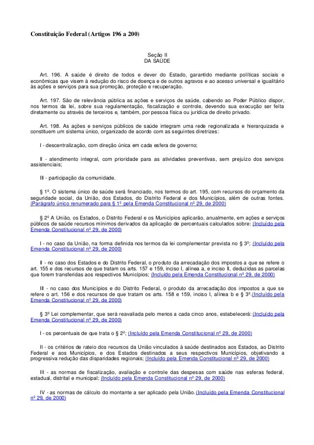 Artigo 196 constituicao federal