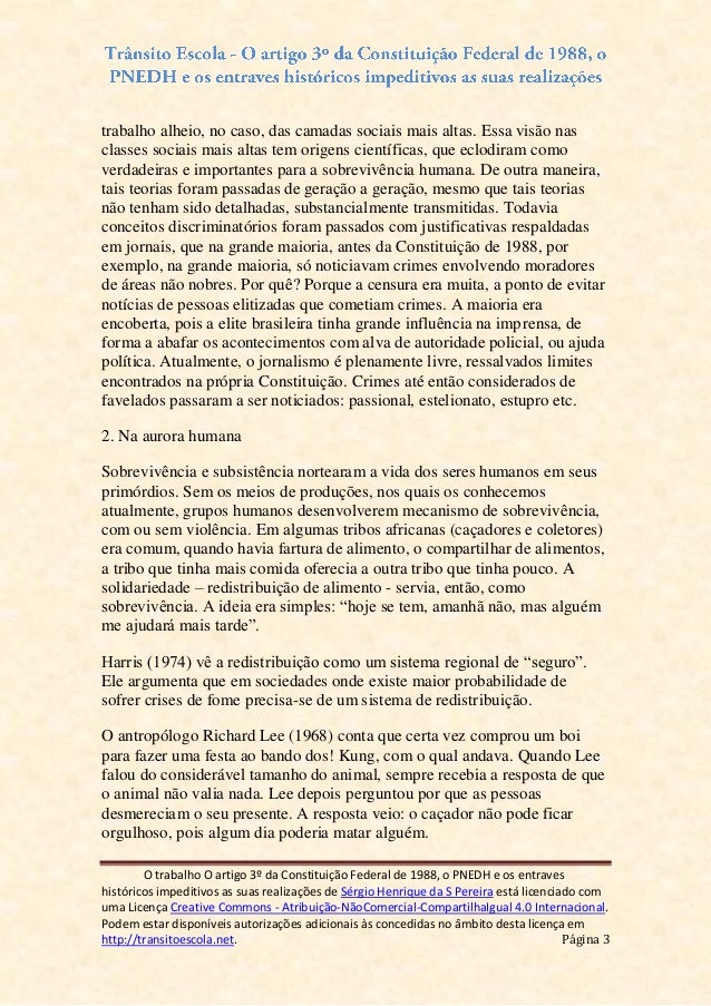 Artigo 3 da constituicao federal