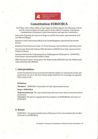 Constitution Eurocbca