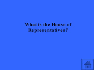 What is the House of Representatives? 