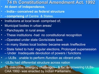 74TH CONSTITUTIONAL AMENDMENT ACT-1992-.ppt