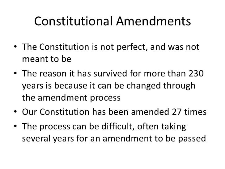 Constitutional amendments