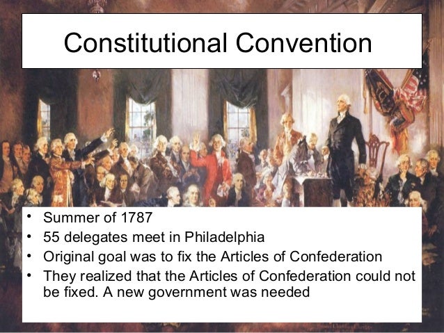 What was the original purpose of the 1787 Philadelphia Convention?