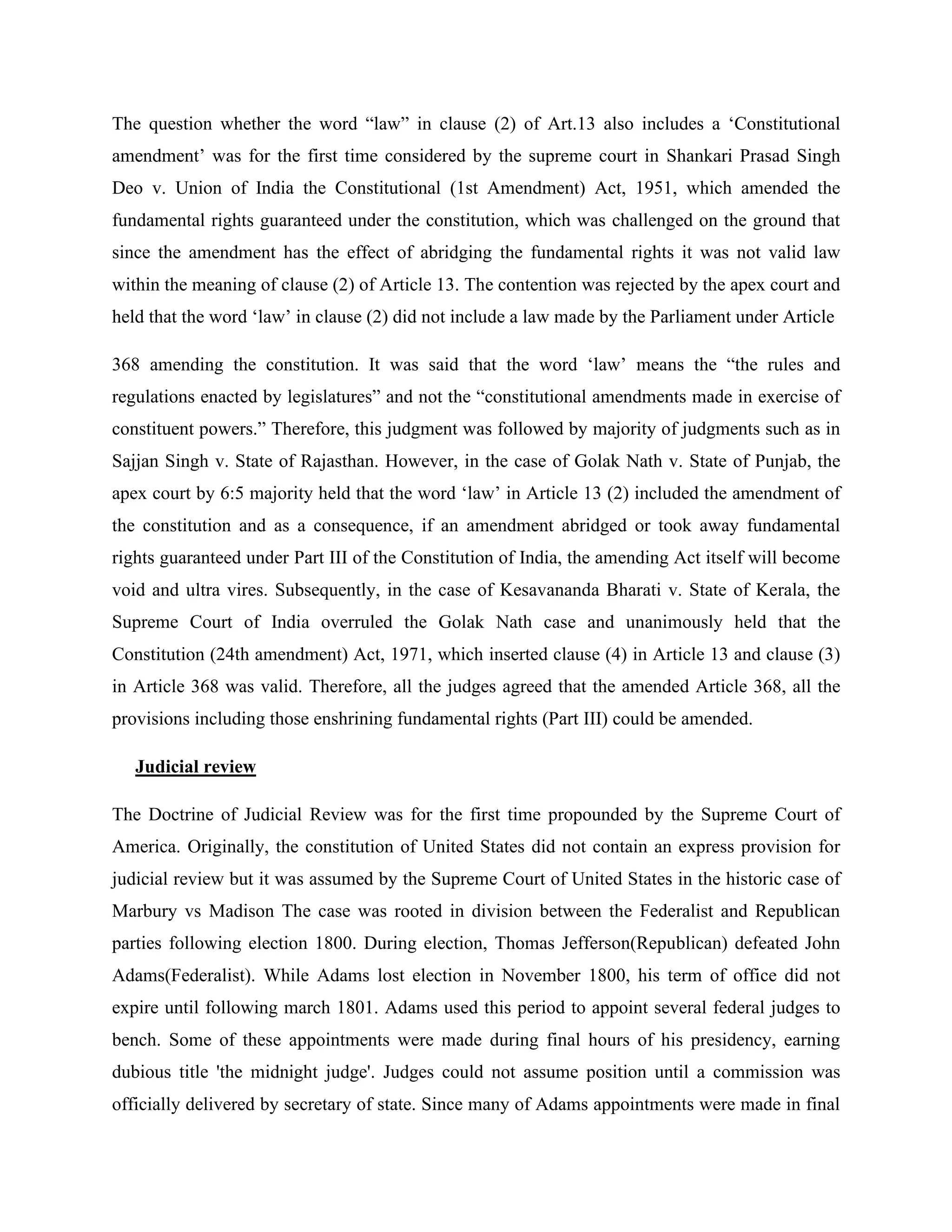 Constitutional Law I notes.pdf for the students of LLB | PDF