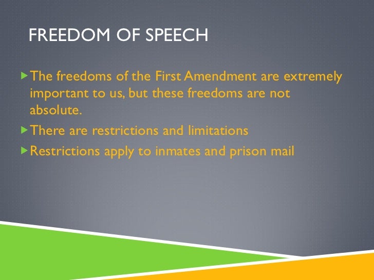 First amendment freedom of speech limitations - perymuse
