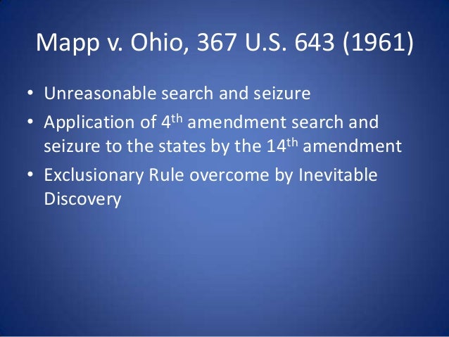 mapp v. ohio, 1961 essay Mapp v ohio essaysthe mapp vs ohio supreme court case was a turning point in our nation. mapp v. ohio, 1961 essay Mapp v ohio essaysthe mapp vs ohio supreme court case was a turning point in our nation.