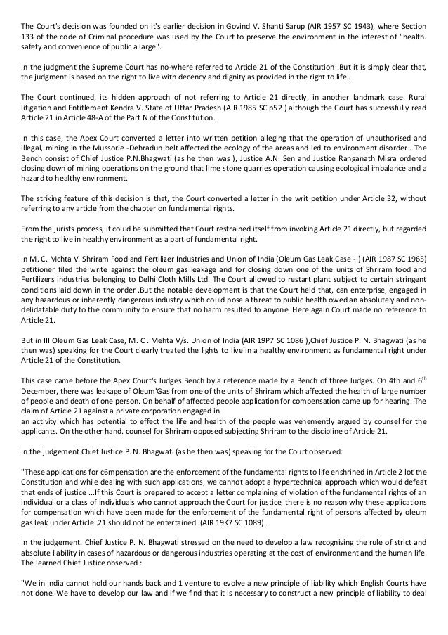 supreme court judgements on environmental protection 2018