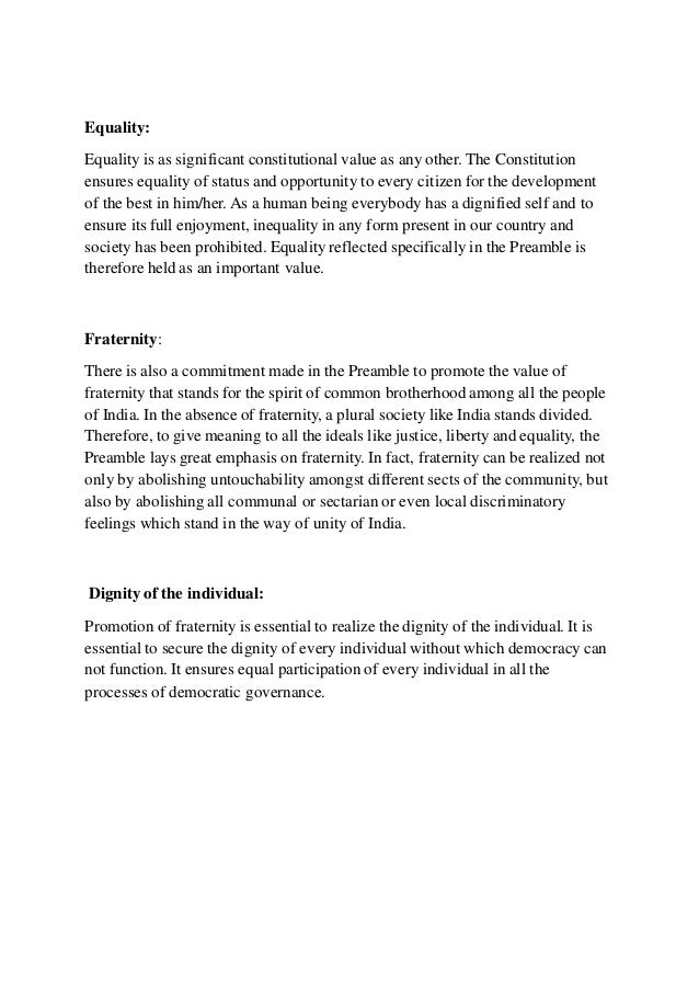 Constitutional values