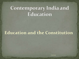 Education and the Constitution
7/5/2020
 
