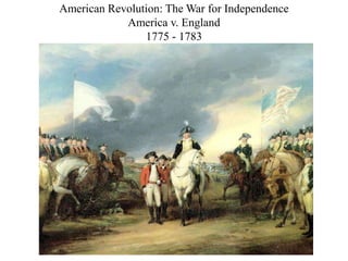 American Revolution: The War for Independence
America v. England
1775 - 1783
 
