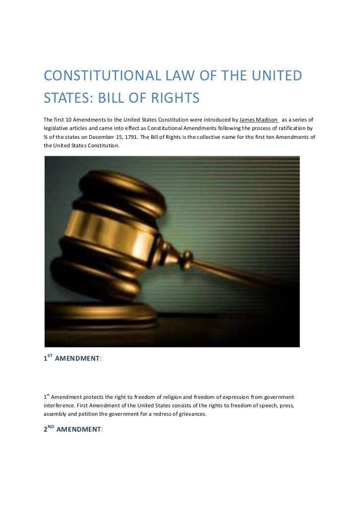 Constitution law of united states
