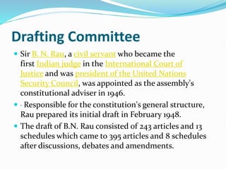 B N Rau Constitution of INDIA and all articles of the Constitution | PPTX