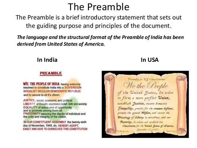what is the purposes of the preamble in the constitutiuon what is the purposes of the preamble in the constitutiuon