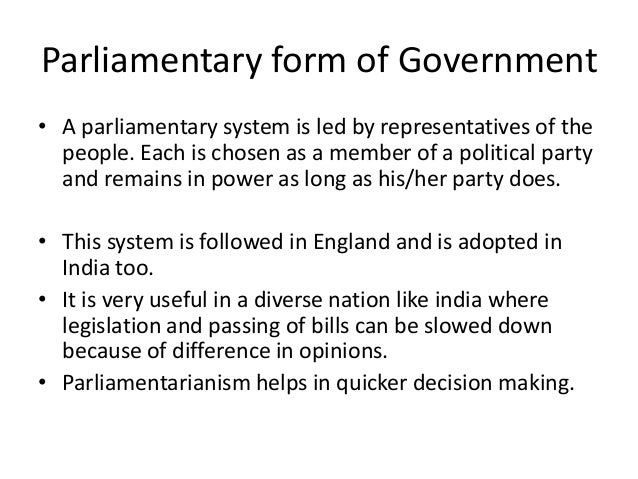 constitution of india a melting pot of constitutions parliamentary form of government