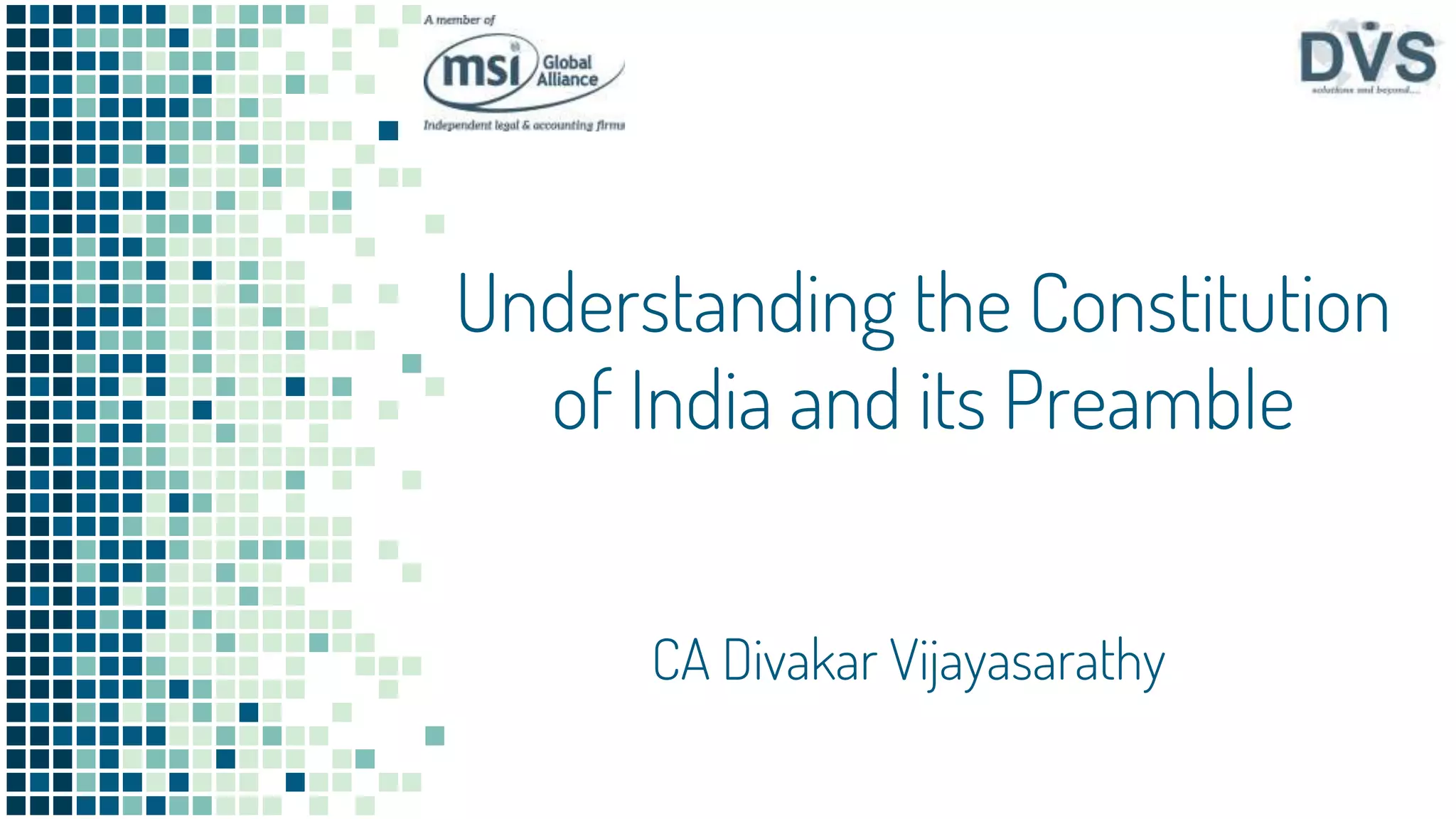Understanding the Constitution of India and its Preamble | PPTX
