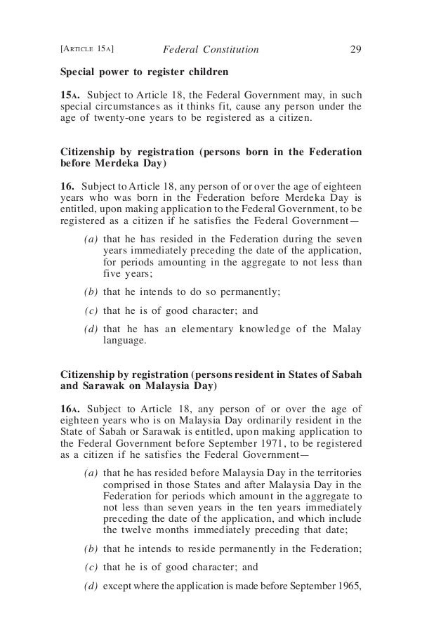 Full Text of the Constitution of Malaysia (2010 Reprint)