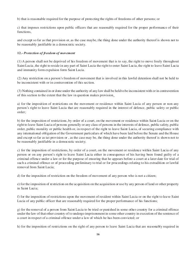 Constitution Of Saint Lucia