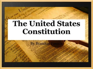 The United States Constitution By Brandon Fannin 