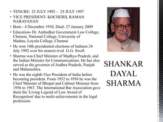 DETAILS OF PRESIDENTS OF INDIA