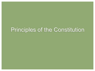 Principles of the Constitution 