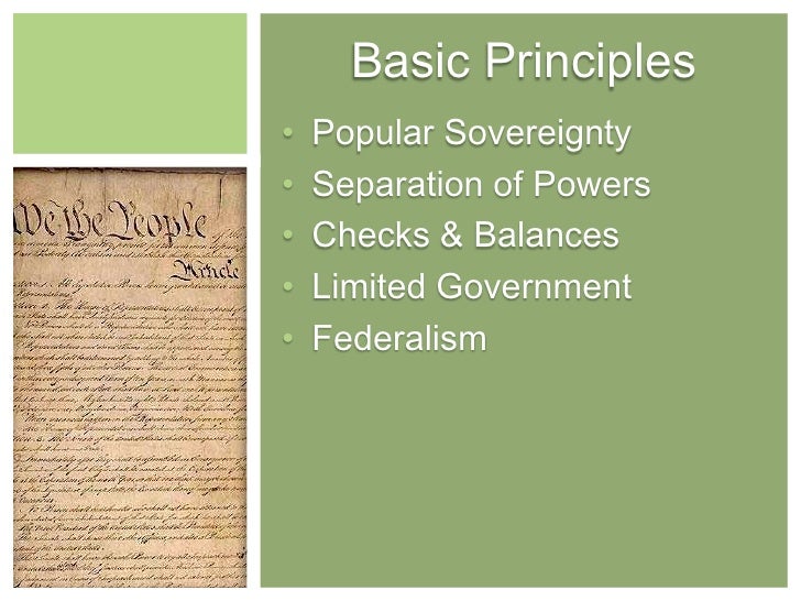 Principles of the Constitution
